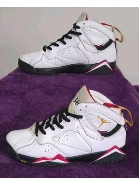 Nike Air Jordan 7 Retro GS Cardinal Shoes Youth Size 7Y DQ6040-106 White